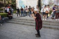 A 70-year-old grandmother sang Teresa TangÃ¢â¬â¢s song at Xuanwumen Square to attract a large number of people to watch